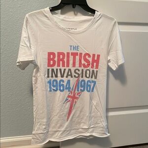 NWOT Odd People (Recycled Karma) British Invasion women’s graphic tee, size XS